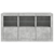 Komoda s LED svjetlima siva boja betona 123x37x67 cm