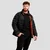 GymBeam Men‘s Puffer Jacket Black/Orange