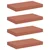 Polica na zidu 4 pcs Crvena 40 x 23,5 x 4 cm Konstruirano drvo