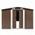 vidaXL Vrtna lopa 257x580x181 cm kovinska rjava