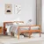 Vidaxl Posteljni okvir z vzglavjem voščeno rjava 160x200 cm borovina