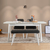 HANAH HOME Trpezarijski set Santiago White Antracite