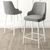 HANAH HOME Set 4 barske stolice Enox Grey White