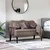 vidaXL Chesterfield klop Rjava 120,5 x 65 x 75 cm Umjetno usnje