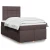 Vidaxl Box spring postelja z vzmetnico temno rjava 120x190 cm blago