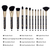 Docolor set kistova - 12 Pieces Goth Makeup Brush Set (P1202)