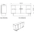 Hanah Home Konzola Diana, 180x81x40 cm, Antracit-orah