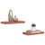 Polica na zidu 2 pcs Crvena 50 x 23 x 4 cm Konstruirano drvo