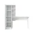 Hanah Home 2129 radni sto s policom 143,2 × 143,2 × 50 cm, bela