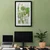 Plakat s paspartujem zelena abstrakcija dreves - 20x30 white