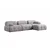 Atelier del Sofa Ugaona garnitura Petite, 290x160 cm, Svetlosiva