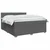 vidaXL Postelja boxspring z vzmetnico Temno siva 180 x 200 cm Blago