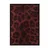 WallXpert uramljena slika 115237, leopard šara u bordo i crnoj boji, 50 x 70 cm, crni ram