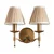 Endon 63654 - Zidna lampa STANFORD 2xE14/40W/230V mesing/bež