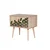 Hanah Home Two 121 Noćni stočić, 2 fioke, 60x61x40cm, Braon-crni