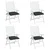 Jastuci za stolice 4 kom crni 40 x 40 x 7 cm od tkanine Oxford
