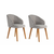 HANAH HOME Set 2 stolice Bentley Grey Dark Oak