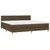 Vidaxl Box spring postelja z vzmetnico LED temno rjava 200x200cm blago