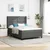 Vidaxl LED Box Spring Postelja Temno siva 160 x 200 cm blago
