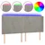 LED uzglavlje svjetlosivo 203 x 16 x 118/128 cm baršunasto