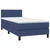 vidaXL Box spring postelja z vzmetnico LED modra 90x200 cm blago