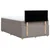 Vidaxl Box spring postelja z vzmetnico taupe 120x200 cm blago