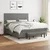 Vidaxl Box spring postelja z vzmetnico temno siva 160x200 cm blago