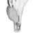 Lubanja bika Srebrno 34 x 13 x 53 cm Aluminij