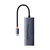 BASEUS Razdelilnik 5 v 1 HUB USB-C na HDMI USB-A USB-C PD 4K - siv