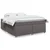 Vidaxl Box spring postelja z vzmetnico siva 180x200 cm umetno usnje