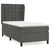 Vidaxl Box spring postelja z vzmetnico temno siva 90x200 cm žamet