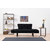 Atelier del Sofa Dvosed na razvlačenje Nitta 155x85x70cm Crni
