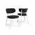 HANAH HOME Set stolica (6 delova) Toldy Anthracite White