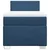 Vidaxl Box spring postelja z vzmetnico modra 80x200 cm blago