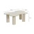 Hanah Home Klub sto Bloom, 110x40x70 cm, Krem