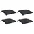 Jastuci za stolice 4 kom crni 40 x 40 x 7 cm od tkanine Oxford