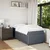 Vidaxl Box spring postelja z vzmetnico temno siva 100x200 cm žamet
