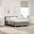 LED Box Spring Krevet Sivo-smeđa 140 x 200 cm tkanina