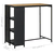 Barski stol sa stalkom za pohranu crni 120x60x110 cm poliratan