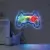 LED neonska zidna dekoracija GAME LED/3W/3xAA USB plava
