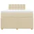 Vidaxl Box spring postelja z vzmetnico krem 120x190 cm blago