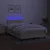 Vidaxl Box spring postelja z vzmetnico LED krem 120x200 cm blago