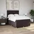 Vidaxl Box spring postelja z vzmetnico temno rjava 160x200 cm blago