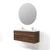 Skye Decor Set kupatilskog ormarića sa umivaonikom i ogledalom, 2 dela, Braon