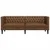Vidaxl Kavč trosed Chesterfield rjava umetno semiš usnje