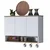 Hanah Home višenamenski ormarić JE237, 90 cm, beli / orah