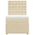 vidaXL vidaXL Box spring postelja z vzmetnico krem 80x200 cm blago, (21305894)