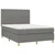 Vidaxl Box spring postelja z vzmetnico temno siva 140x200 cm blago