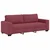 Dvodijelni set sofa s jastucima, tkanina boje vina