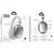 hoco. Slušalice bežične, Bluetooth - W35 Max Joy Silver